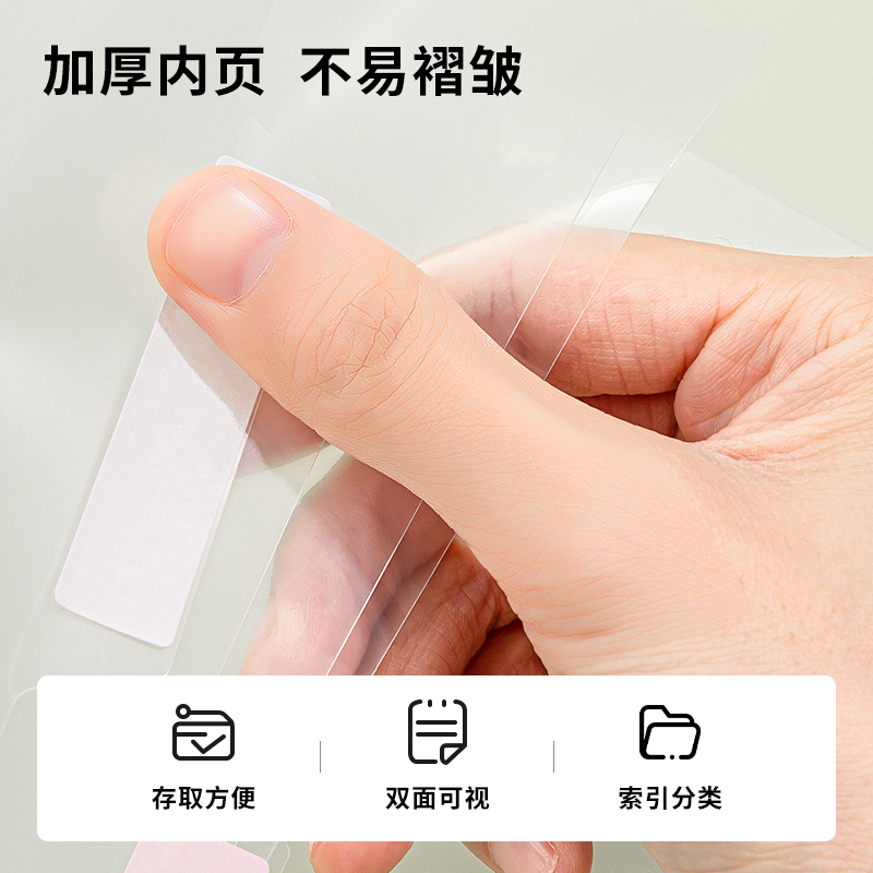 得力PM309_5格便攜風琴包(透明)(個)