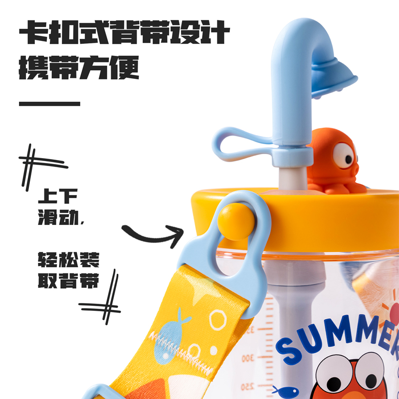 得力LL302小兔子潮萌吸吸杯(530mL)(彩盒裝)(粉)(個)