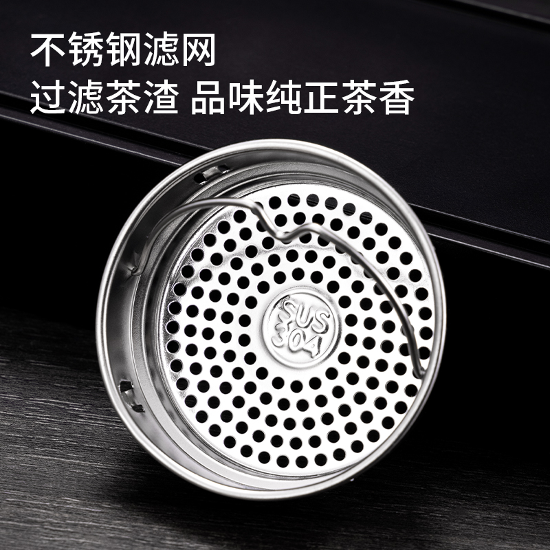 得力LL503雙層玻璃杯(410mL)(提繩禮盒)(灰色)(個(gè))