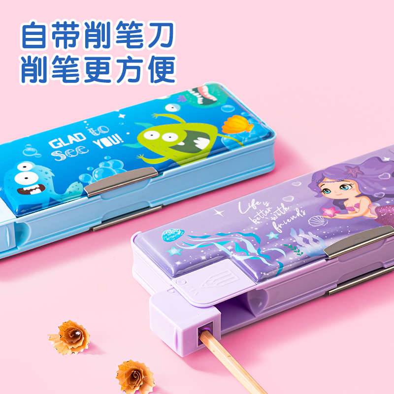 得力BC280卡通小餓魔文具盒(淺藍)(個)