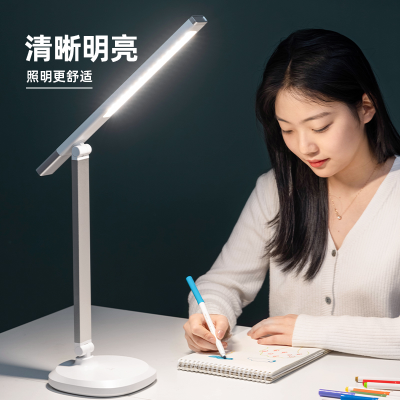 得力4301A_LED桌面臺燈(銀色)(1臺裝/盒)