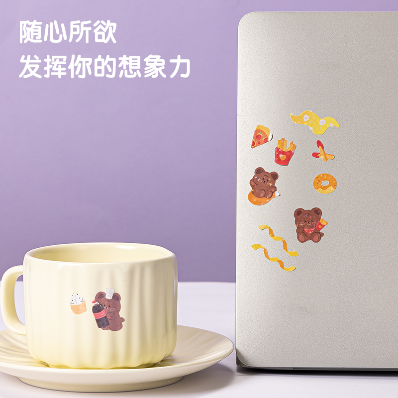 得力BT152卡通貼64*230mm(烹飪小熊)(袋)