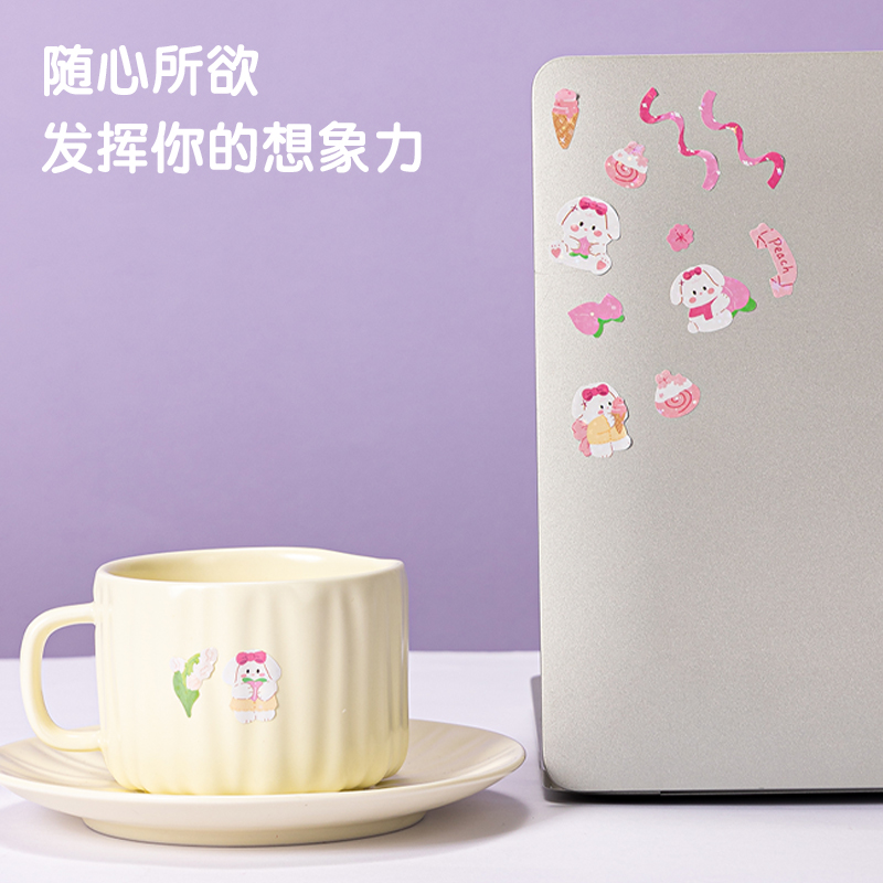 得力BT153卡通貼64*230mm(櫻花兔兔)(袋)