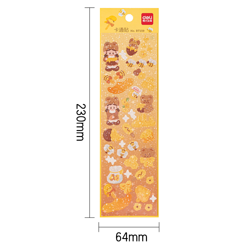 得力BT159卡通貼64*230mm(甜蜜時刻)(袋)
