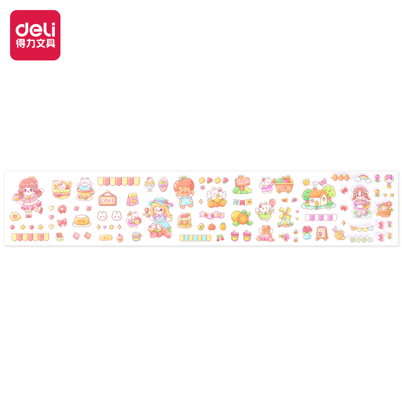 得力BT148卡通貼65*390mm(泡芙女孩)(袋)