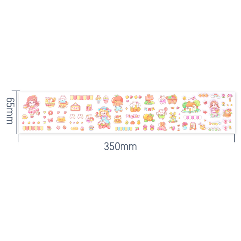 得力BT148卡通貼65*390mm(泡芙女孩)(袋)