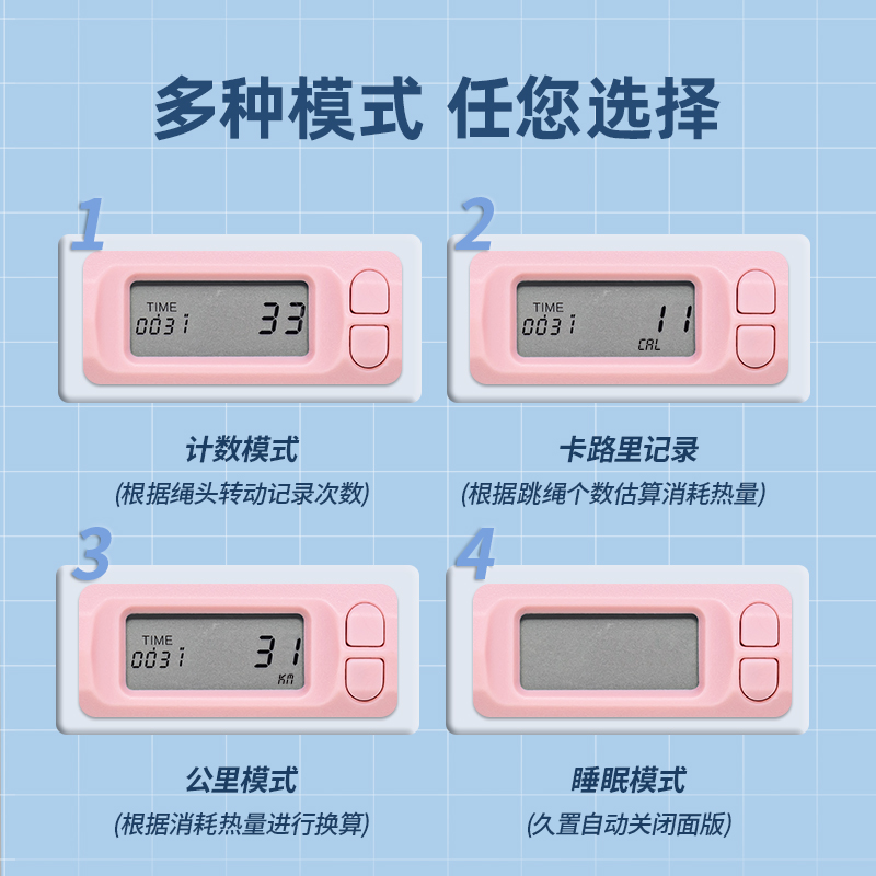 安格耐特FT127-2軸承電子計(jì)數(shù)鋼絲跳繩(粉)(根)