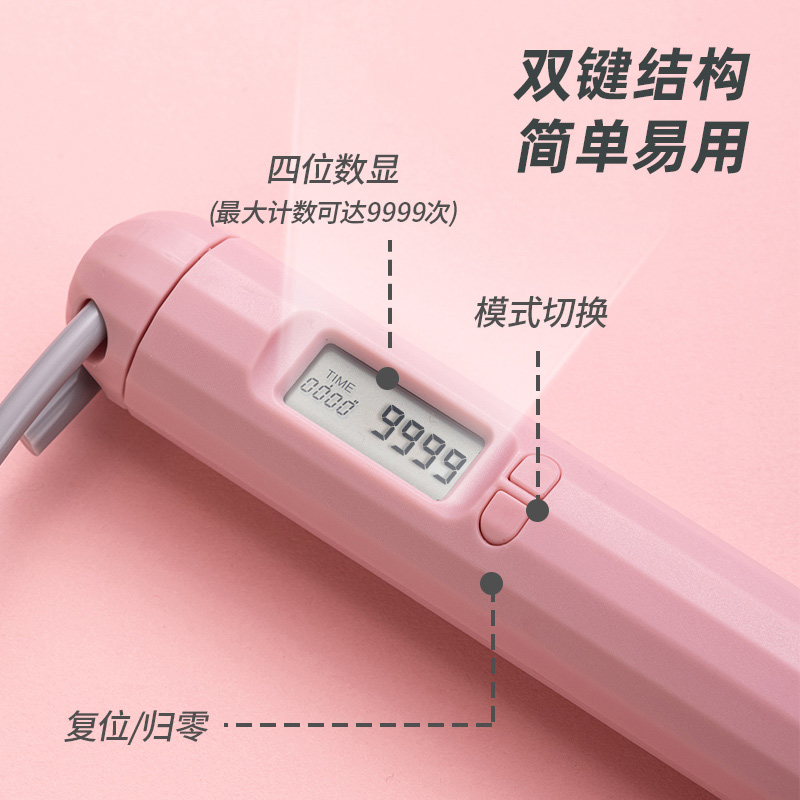 安格耐特FT128-2軸承電子計數(shù)無繩跳繩(粉)(根)