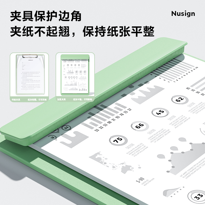 紐賽NS501發(fā)泡PP加寬單板夾(瓷白)(個(gè))