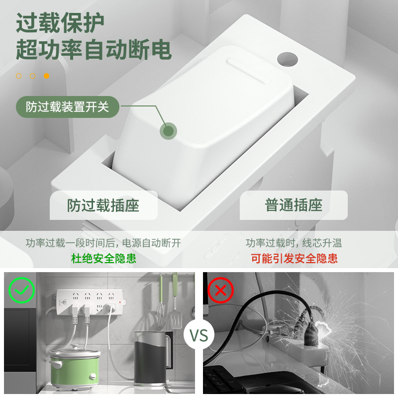 得力3996S(1.8)延長線插座_8組_1.8米_(白)(個)