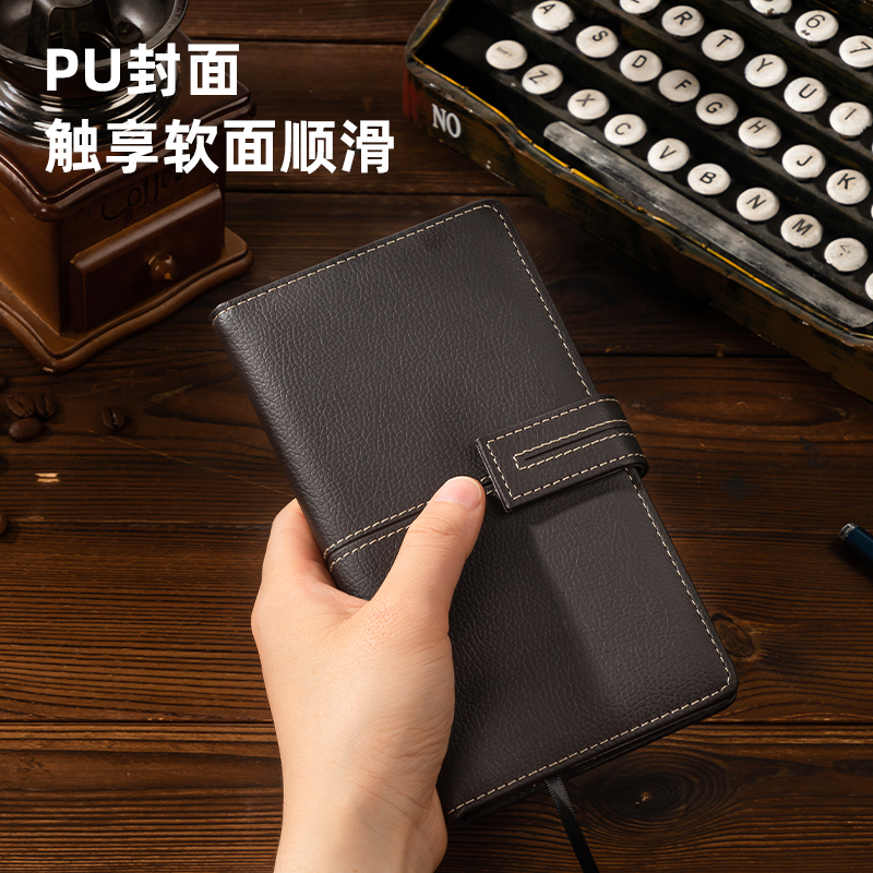 得力BP142記事本-175*95mm/120張(黑色)(本)