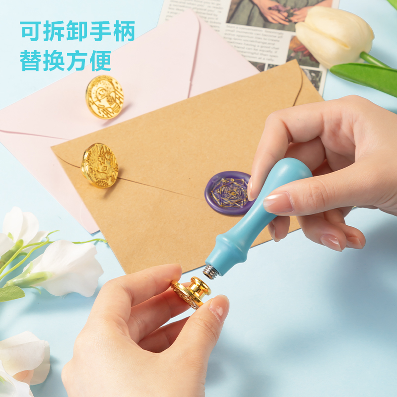 得力TB321火漆印章套裝(中檔款)(藍(lán)色)(套)