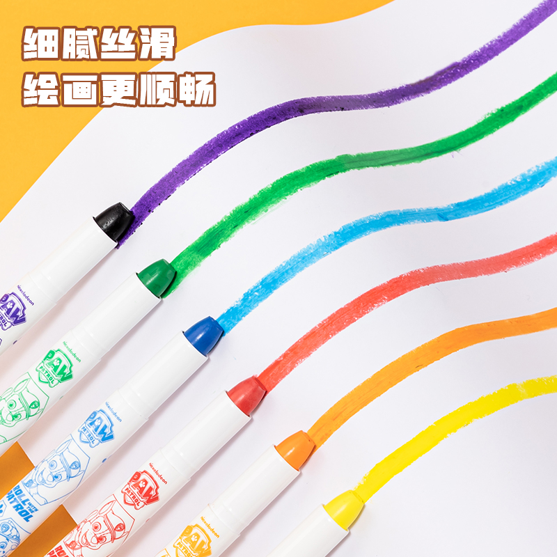 得力HM718-24_汪汪隊(duì)印章水溶性旋彩棒(混)(24色/盒)