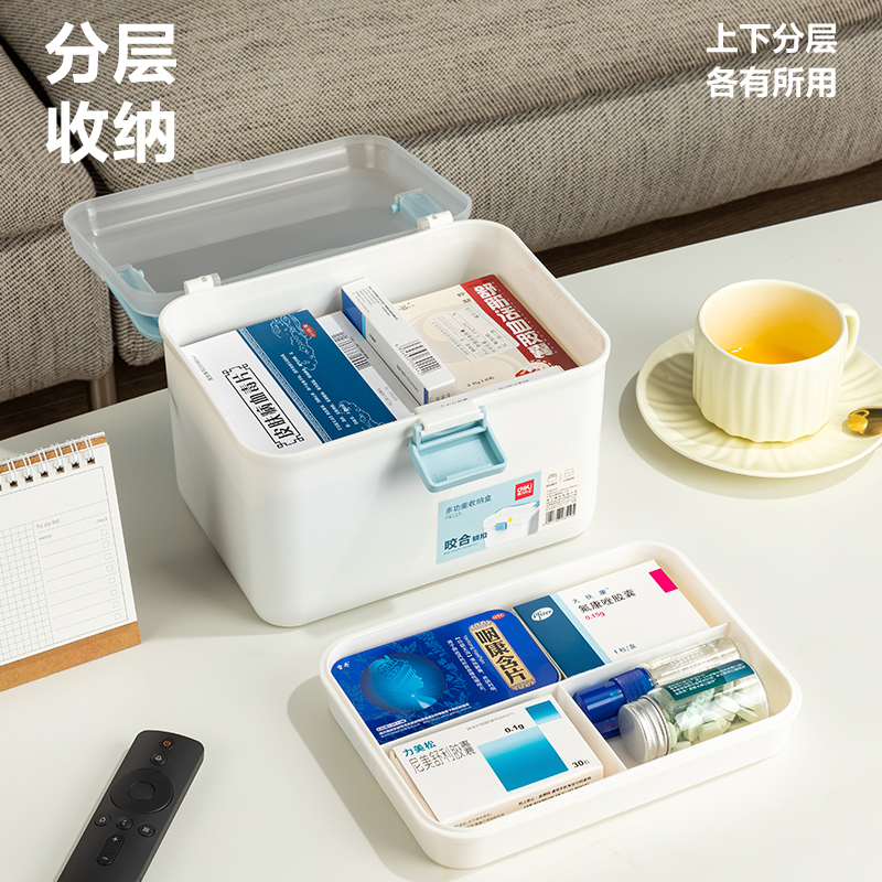 得力PK115多功能收納箱(白色)(箱)