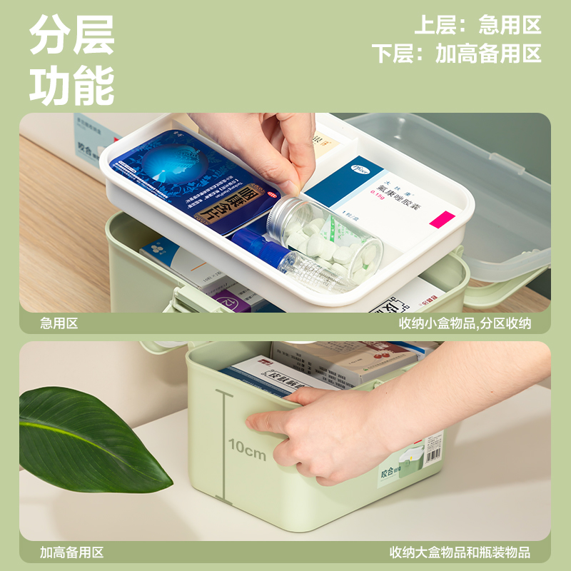 得力PK115多功能收納箱(綠色)(箱)