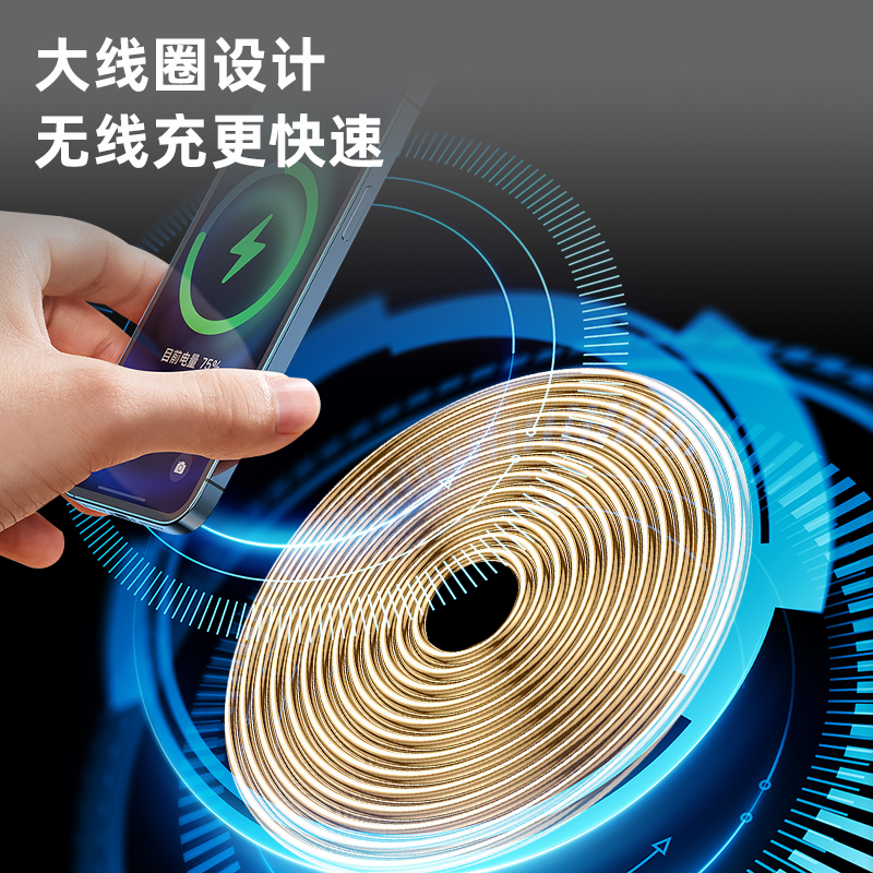 得力33670S延長線插座(帶電源適配器和無線充電模塊)(白)(個)