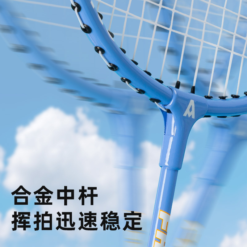 安格耐特FH108鐵分體羽毛球拍(2支/付)(帶3球)(藍(lán)+粉)(付)