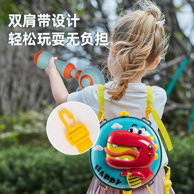 得力YW142-3背包水槍-小恐龍(混)(套)