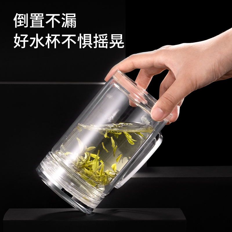 得力LL507雙層玻璃杯(420mL)(商務(wù)禮盒)(透明)(個(gè))