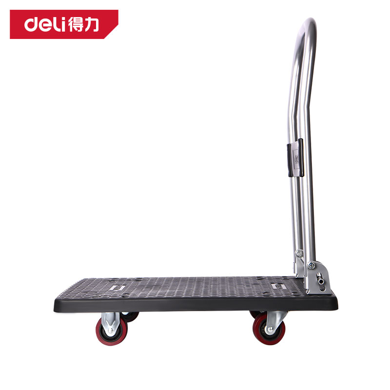 deli得力DW3470平板車鋼管加強型660x400mm承重100kg(黑)(臺)