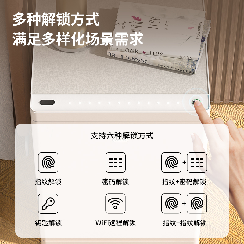 得力4021-PRO指紋密碼(wifi)保管箱(白色)(臺(tái))