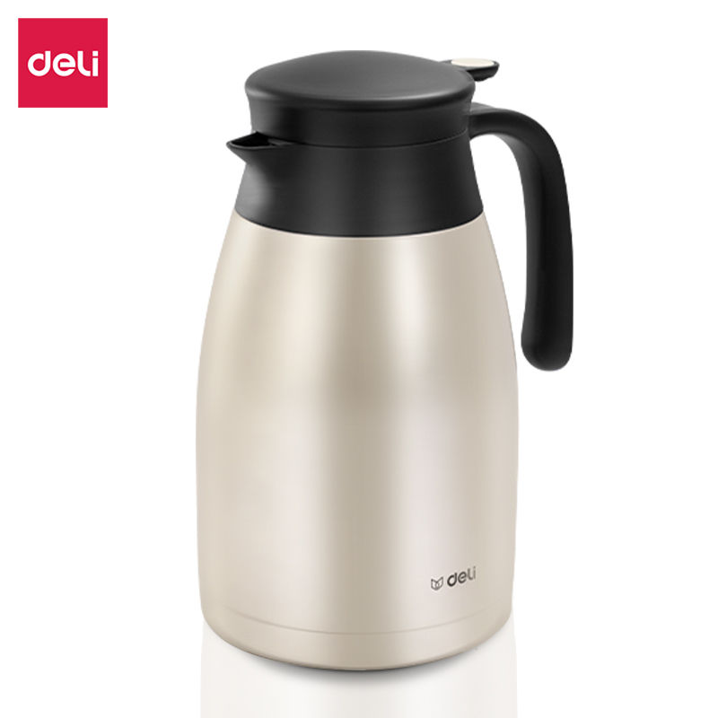 得力LL102-保溫壺-304不銹鋼1.5L（金色）(金色)(1個/彩盒)