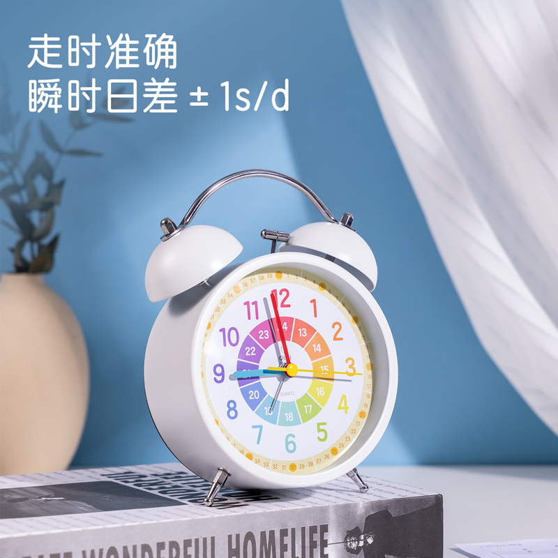 得力LE305-指針式鬧鐘(白)(臺)