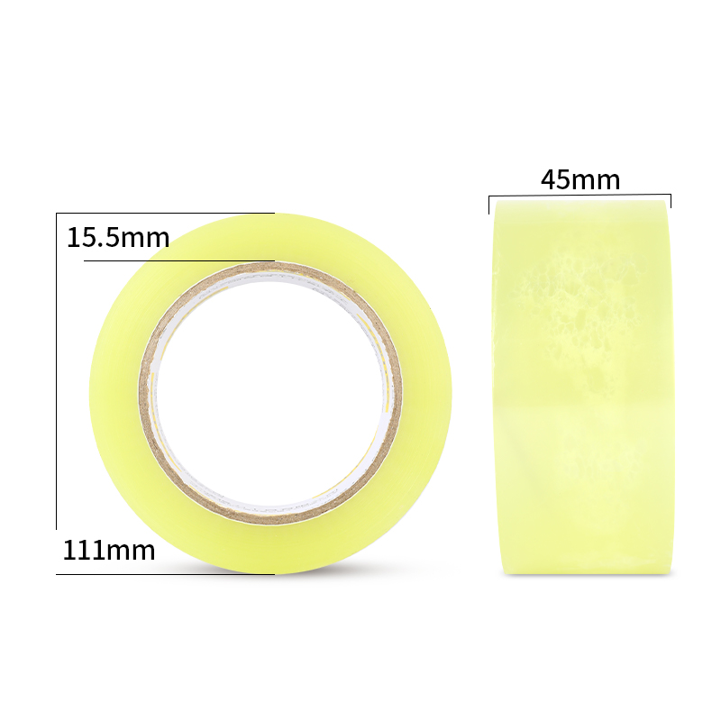 得力DL484510封箱膠帶45mm*100y*48μm(透明黃)(6卷/筒)