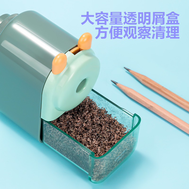 得力0642S大口徑手搖削筆機(jī)(藍(lán)色)(盒)