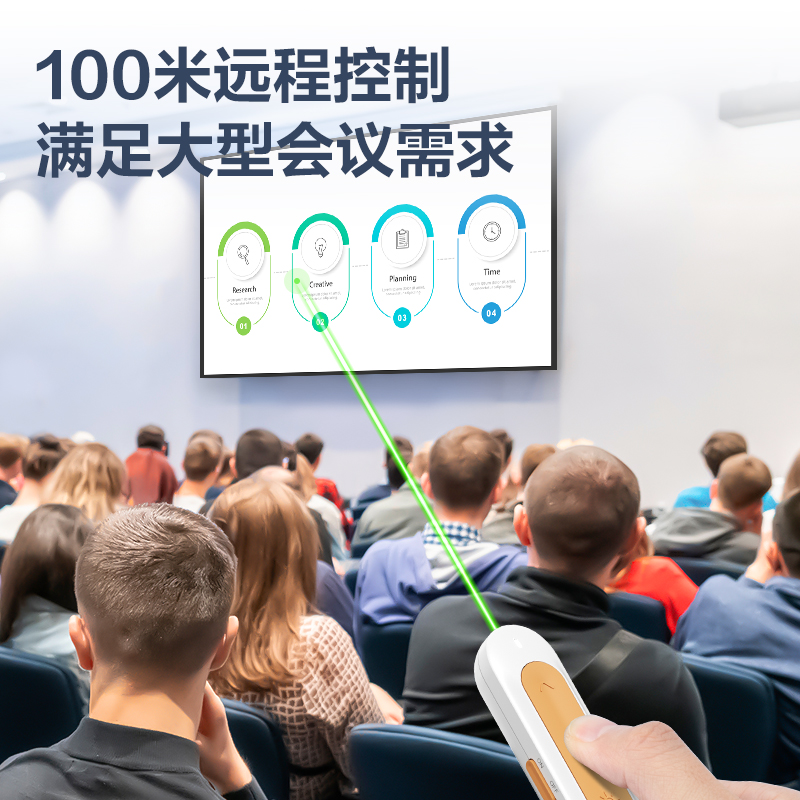 得力MA100-GL激光翻頁(yè)筆(白)(支)