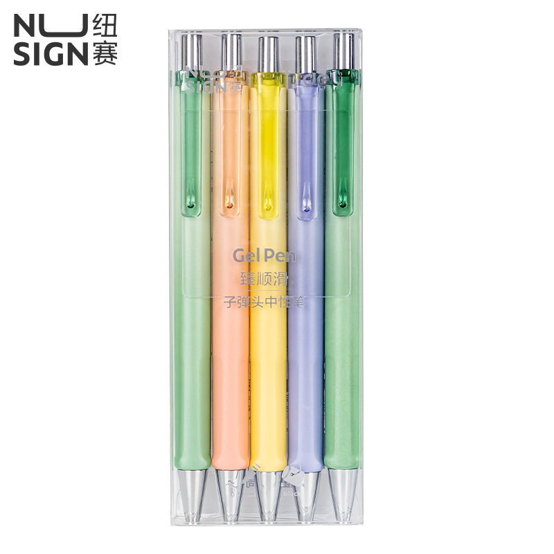 紐賽NS562-A臻順滑按動紐賽中性筆0.5mm子彈頭(黑)(5支/盒)