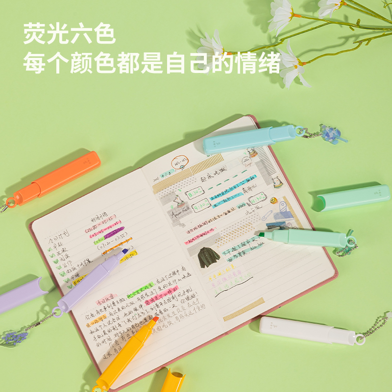 得力SK153蒔春記香味熒光筆(混)(6支/盒)