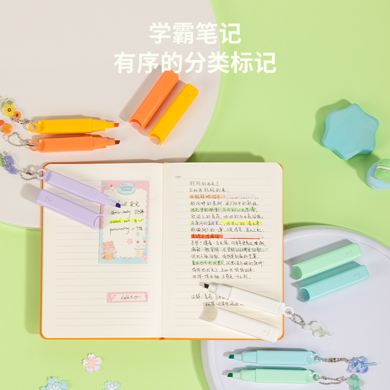得力SK153蒔春記香味熒光筆(混)(6支/盒)