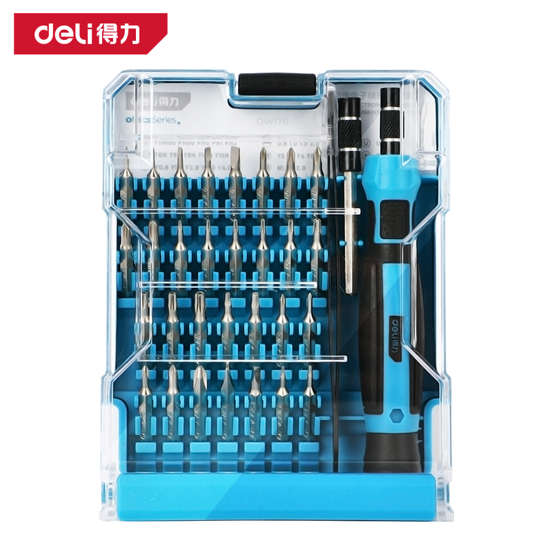 deli得力DW1711精密螺絲刀33件套(藍)(套)