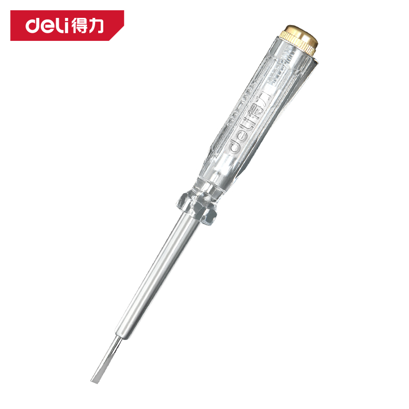 deli得力DW5001測電筆氖燈100-500V AC(透明)(支)