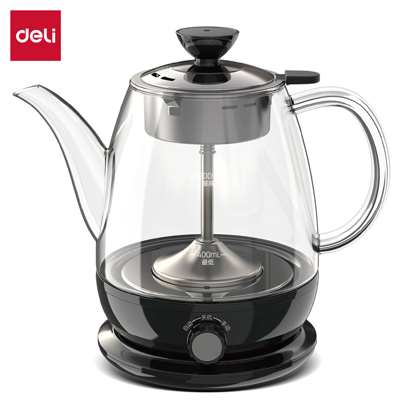 得力LL802-1.2L煮茶器(黑)(臺)