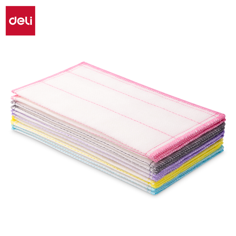 得力得心LQ394洗碗布28x28cm粘膠纖維(混色)(10片/包)