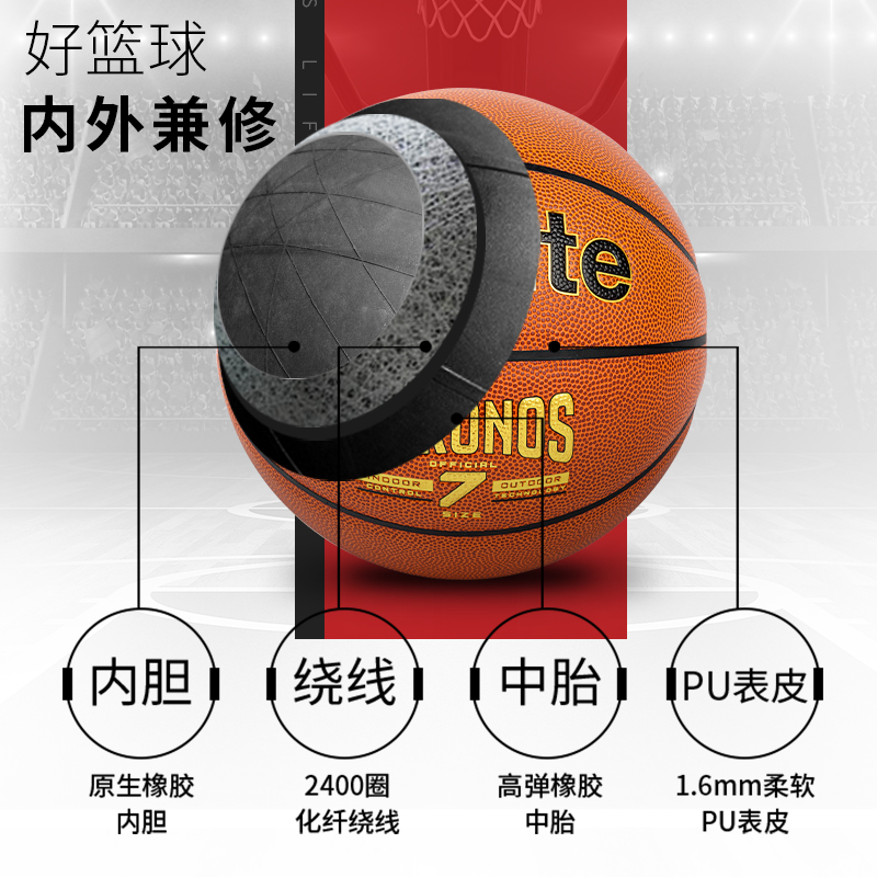 安格耐特FD908_7號(hào)PU貼皮籃球(橙色)(個(gè))