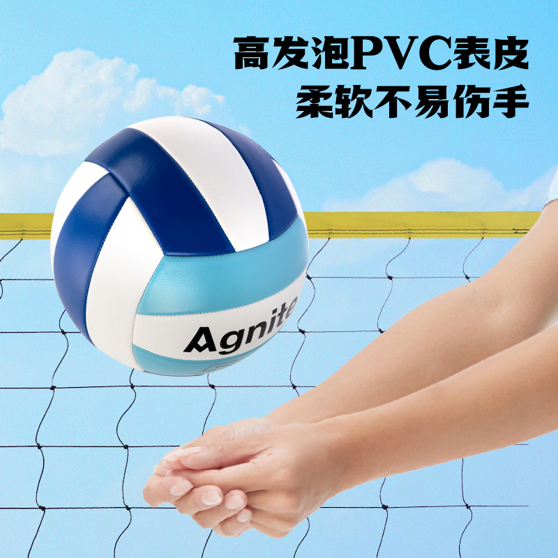 安格耐特FD301-2_5號發(fā)泡PVC機(jī)縫排球(藍(lán)+白)(個)