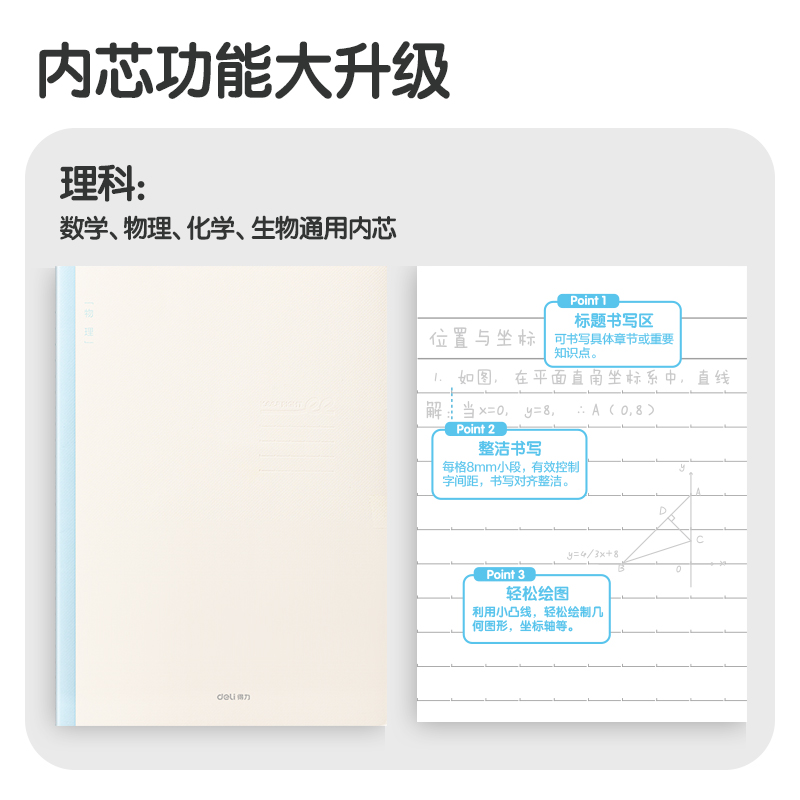 得力FB540-1刷題本縫線本(物理)(本)