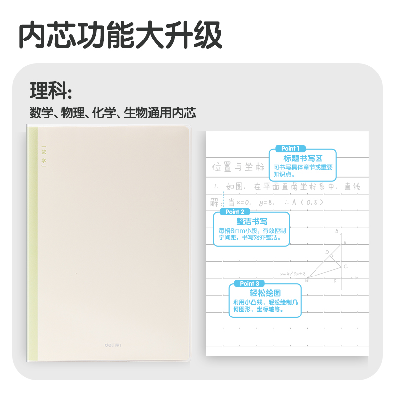 得力T1696-1刷題本膠套本(數(shù)學(xué))(本)