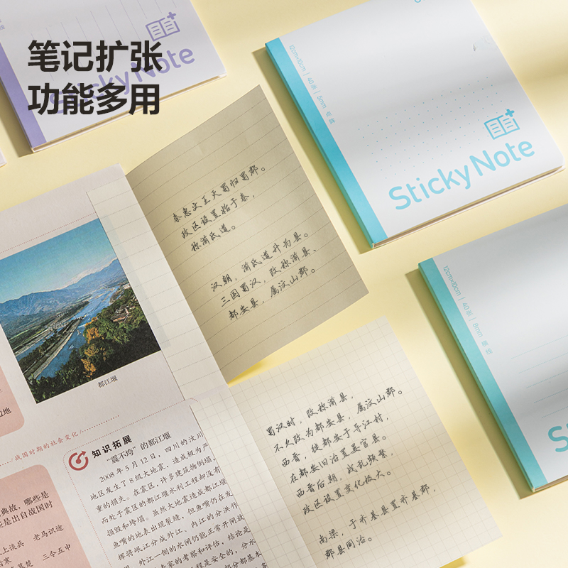 得力BT189擴(kuò)頁貼記事貼中號 100mm*120mm40張(點陣)(本)