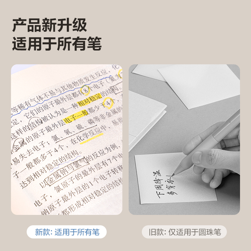 得力BT181記事貼76mm×51mm50張膜類可書寫(透明)(袋)