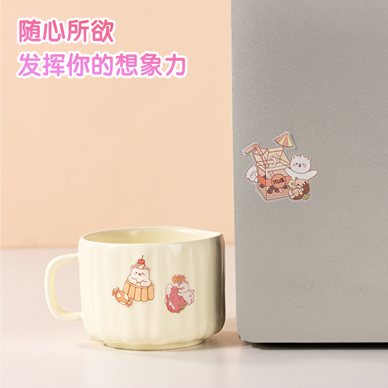 得力BT173卡通貼85*195mm(萌熊與甜品水果)(個)