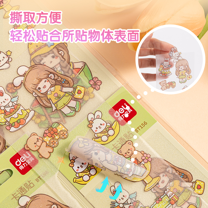 得力BT156卡通貼64*230mm(水果女孩)(個(gè))