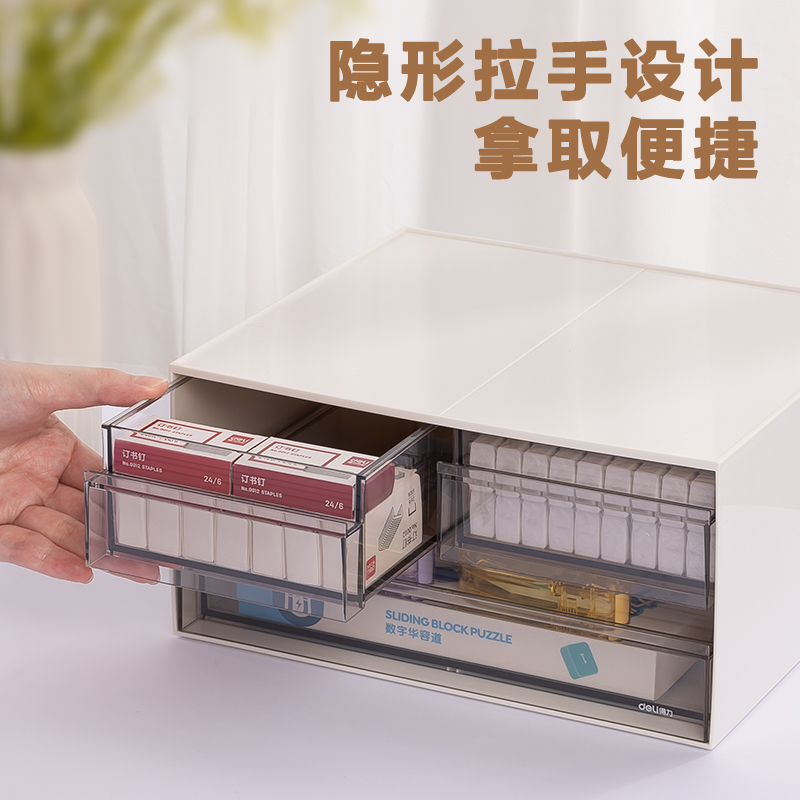 得力PK122桌面收納盒(白色)(個(gè))