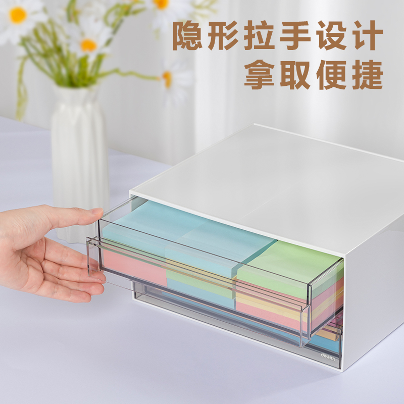 得力PK121桌面收納盒(白色)(個)
