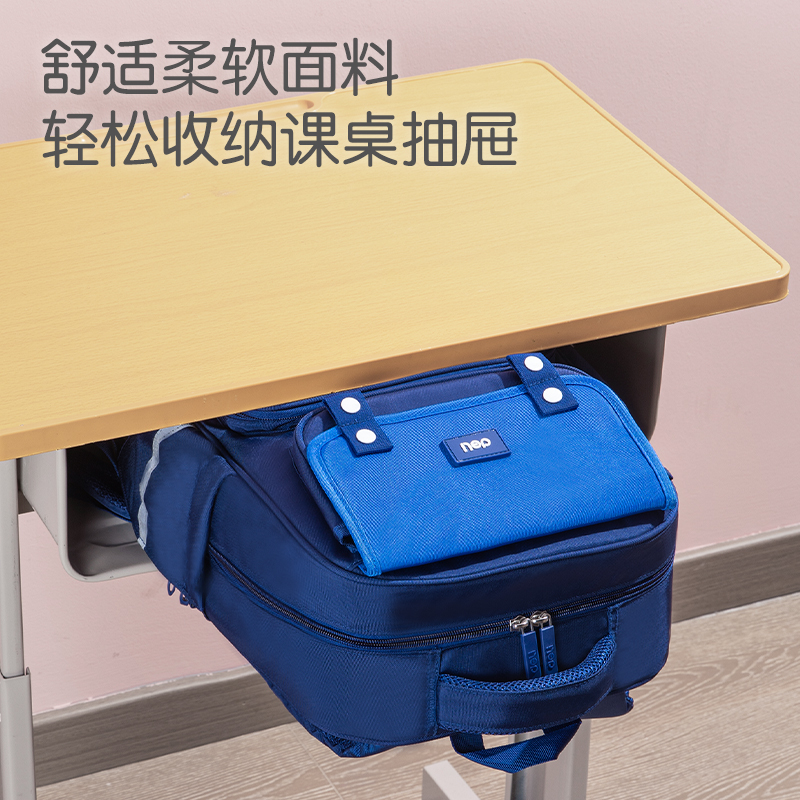 得力BB156簡(jiǎn)約學(xué)院護(hù)脊學(xué)生書(shū)包(紅)(個(gè))
