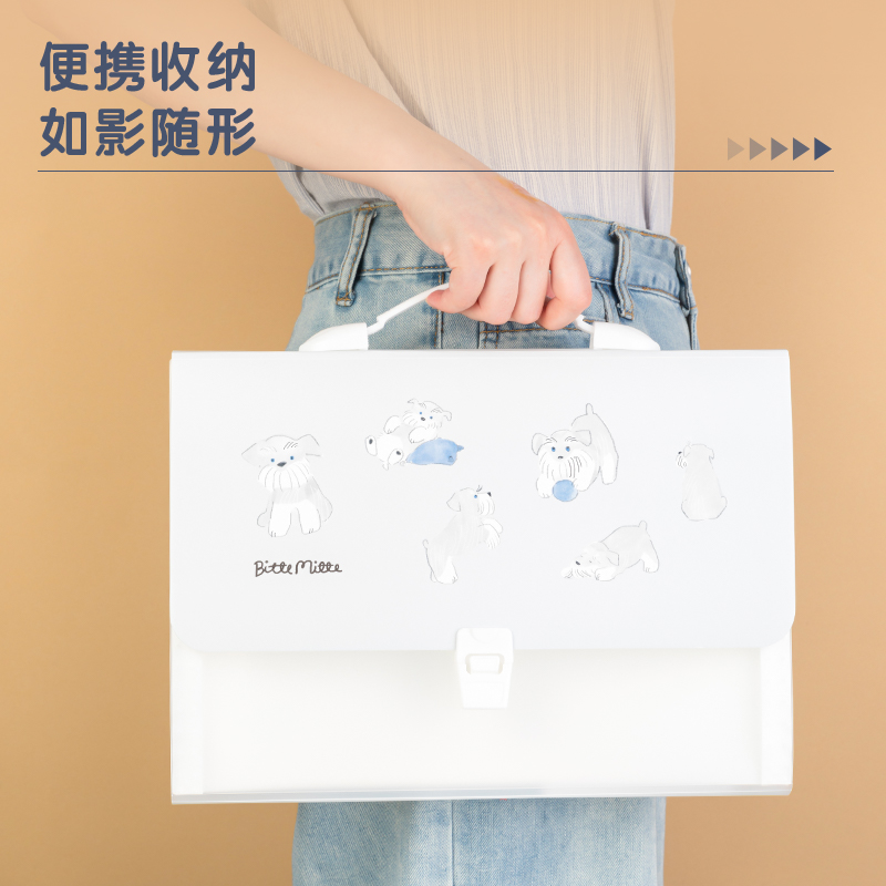得力PM314PP動物志13格風琴包(動物志混)(個)