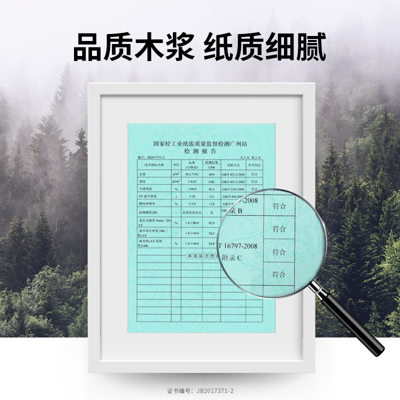 得力波羅海BL241-3電腦打印紙(CS彩色撕邊)(500頁/盒)